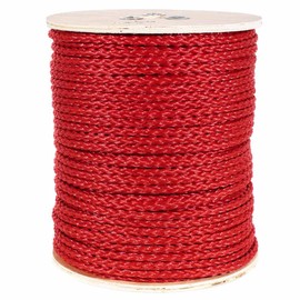 Goberg Hollow Braid Polypropylene Rope - Barrier Rope - Hydrophobic - Moisture & Chemical Resistant - Golf Courses, Trail Marking, Crowd Control - (100 Feet, 3/8 Inch, Red)