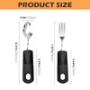 Parkinson Cutlery with Thick Handle, Cutlery for Parkinson Seniors Disabled,