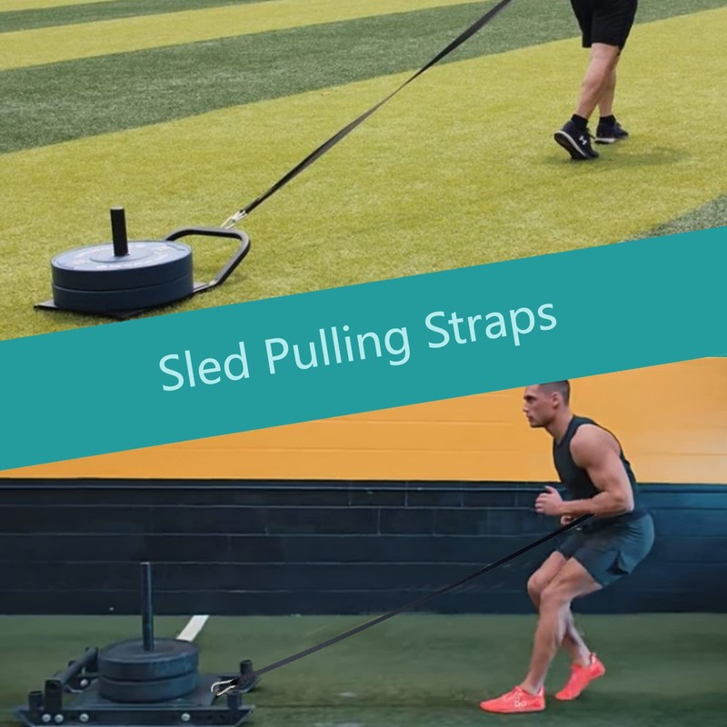 CORECISE Weight Sled Pulling Strap Belt,Sled Trainer Pull Leash of