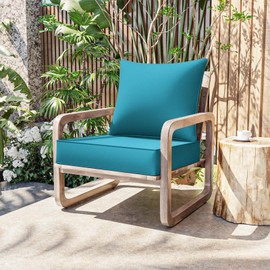 Snubbull Outdoor Patio Chair Cushions Set 19 L X 19 W X 4 H Inch Waterproof & Fade Resistant Deep Seat and Back Cushions with Removable Covers Outdoor Seat Cushion Set for Chairs and Sofas