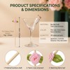 100 Pcs Pink Rose Cocktail Picks, Bamboo Decorative Toothpicks