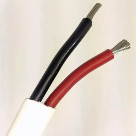 Battery Cables USA 14/2 AWG Gauge Marine Grade Wire, Boat Cable, Tinned Copper, Flat Black/Red - 50 foot coil