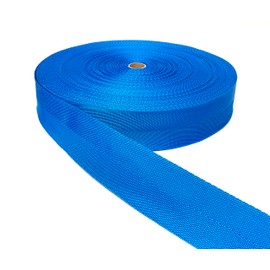 50mm Polypropylene V-Twill Webbing Heavy Duty Strap For Backpacks Belts Handles Bags Binding Surcingle Straps (Electric Blue, 2 Metres)