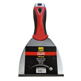 PTI 101mm Strong Paint Scraper Softgrip Handle Wallpaper Stripper Filler, Professional DIY Decorating Paint Removal Scraper Tool Set