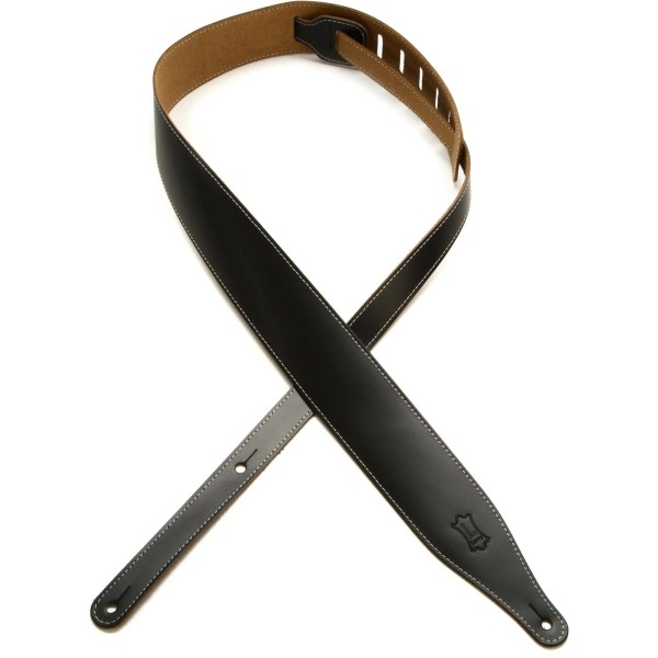 Levy's DM17 Genuine Leather Guitar Strap - XL Black