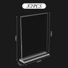 2 Pieces Table Stand, Acrylic Photo Stand, Vertical Desktop Stand,