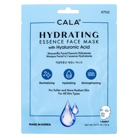 Cala Hydrating Essence Face Masks with Hyaluronic Acid - 5 Sheets Moisturizing Sheet Masks for Radiant, Plump Skin