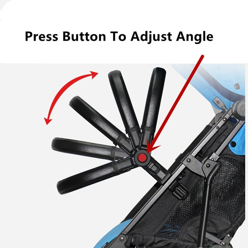 Baby Stroller Bumper Bar Adjustable Angle Armrest Detachable Stroller Bar