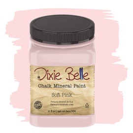 Dixie Belle Paint Company Chalk Finish Furniture Paint | Soft Pink (32oz) | Matte Dainty Pink Chic Chalk Mineral Paint | DIY Furniture Paint | Made in the USA
