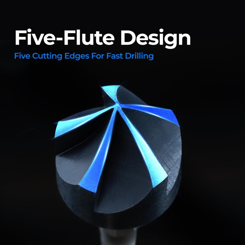 toolant 5/8" Noir-Ti Cobalt Countersink Drill Bit(Pro), Titanium Aluminum Nitride