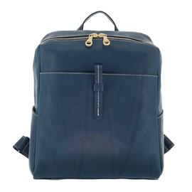 Kisora KIOB-127 Amare Women's Backpack, Cowhide Leather, Made in Japan, navy