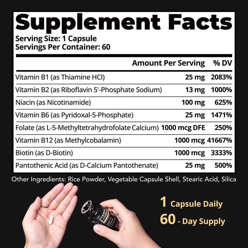 HiWell Absorfyx Methylated Vitamin B Complex with Methylfolate & Methyl