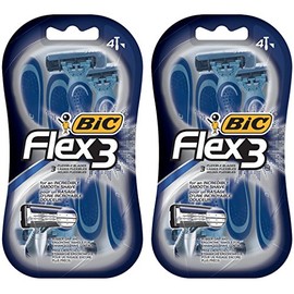 Bic Flex 3 afeitadora para hombre, 4 unidades (2 paquetes)