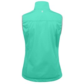 Little Donkey Andy Women's Lightweight Softshell Vest, Windproof Sleeveless Jacket for Running Hiking Travel, Seafoam XS