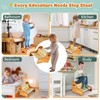StrongTek 2-Step Kids Stool with Storage & DIY Name Blocks