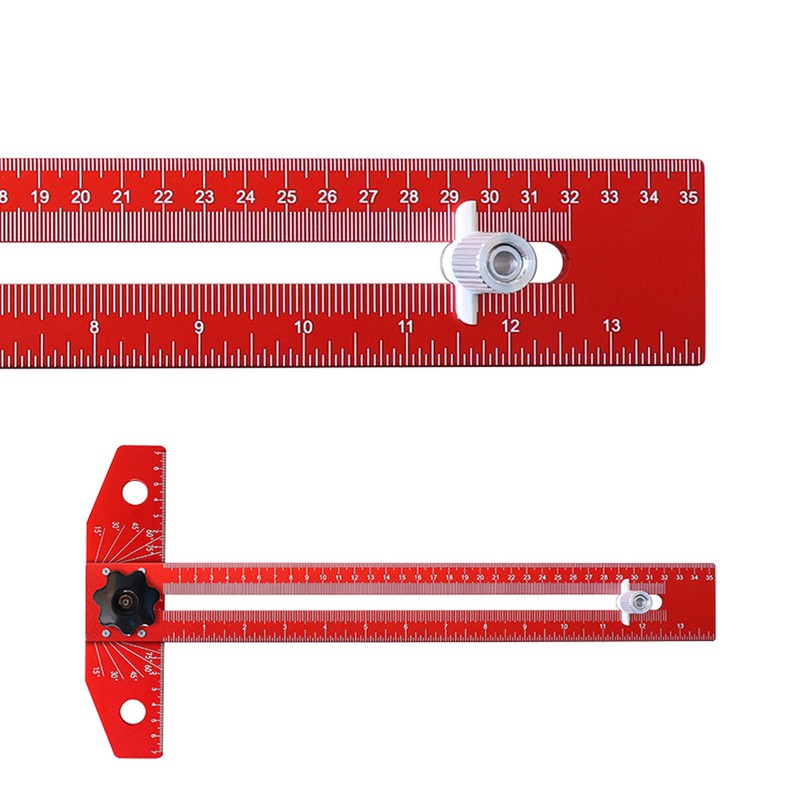 T Square Ruler Protractor for Crafting Aluminum Alloy Woodworking Scriber