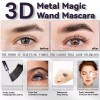 3D 컬링 언 완드 마스카라 메탈 블랙 워셔블 텔레스코픽 튜빙