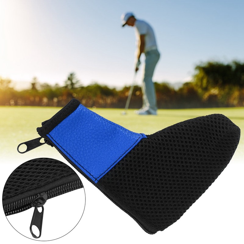 L Shaped Zipper Design Golf Club Head Cover Golfer Accessory