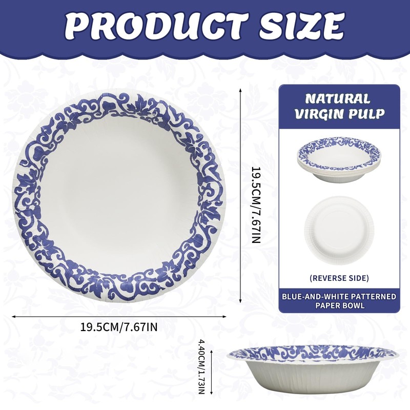 Cherypick Paper Bowls 16 oz (470 ml), 30 Pack Salad