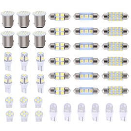 Car LED Combination Kit, Aublinto 42Pcs 6500K IP68 320LM 12V Dome Light LED Car Bulb Kit Set T10 Interior Car Lights LED Dome Light Bulb Kit,LED Bulb Kit for Car Truck License Plate Light