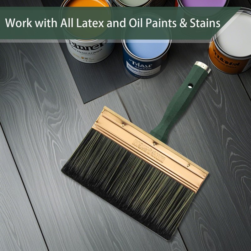 KINGORIGIN Deck Stain Brush, 9 Inch Deck Paint Brush with