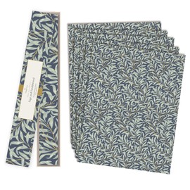 Scented Drawer Liner - Set of 5 Sage and Sandalwood - William Morris Leaves Design