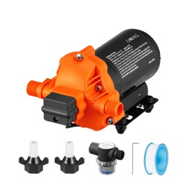 110V 3.3GPM 45PSI RV Fresh Water Diaphragm Pump 3-Chamber Self Priming Sprayer Adjustable Pressure Marine PumpsMaximum Flow Rate: 3.3 GPM