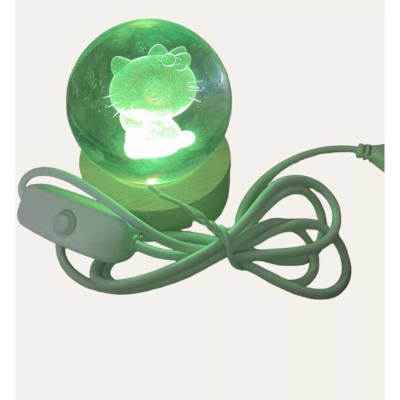KH Lámparas De Escritorio Noche Led 3d Bola De Cristal