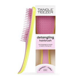 Tangle Teezer Ultimate Detangler Hairbrush - For Wet & Dry Hair - Detangling Brush for All Hair Types - Two-Tiered Teeth Reduce Breakage & Eliminate Knots - Hyper Yellow & Rosebud Pink