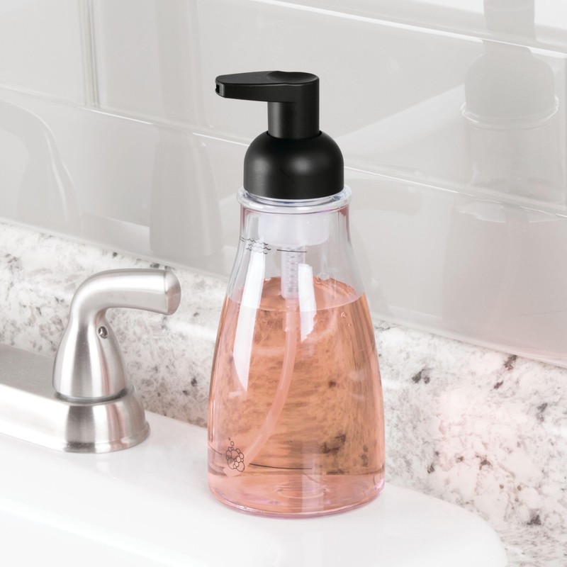 iDesign Refillable Foaming Soap Dispenser for Kitchen or Bathroom Vanity