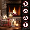 DRomance Snowman House Glass Flameless Candles Battery Operated with Remote