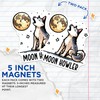 (2 Pack) Moon Howler Magnets - Wolf and Moon Design