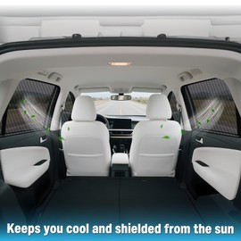 ZATOOTO Car Window Shades for Toyota Camry 2024-2025, 4 Pack Camry Sun Shade Side Window, Breathable Mesh Car Window Screen for Camping Napping Baby UV Protection