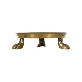 Round Clawfoot Dish — by Alice Lane Home Collection — Gold — for Home Decor, Candles, Jewelry, Perfume, Cosmetics, and Coffee Table