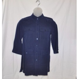 Linea by Louis Dell'Olio Stand Collar Tunic With Removable Belt Size L Navy