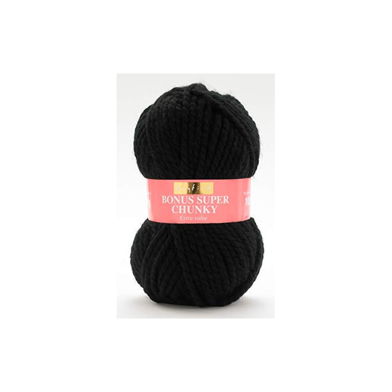 Hayfield Bonus Knitting Yarn Super Chunky 965 Black - per