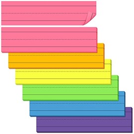 150 Sheets Sentence Strips for Teacher Word Strips Ruled Sentence Strips School Learning Sentence Strips, 3 x 12 Inch for School Office Supplies, 6 Pieces (Assorted Color)