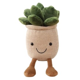 OUKEYI Plant Plush Toys Succulents Decoration Plant Plush Toy Soft Plant Plush Cushion Succulents Plant Throw Pillow Gift for Kids Boys Girls 24cm