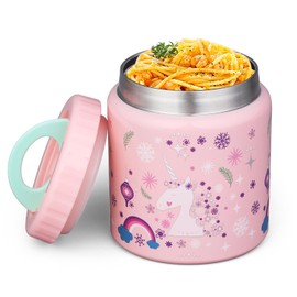 Insulated Thermo Food Jar for Kids - 12 Oz Capacity, Suitable for Hot & Cold Foods, Leak-Proof Vacuum Stainless Steel Design with Wide Mouth for Lunches, Soups and Travel