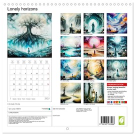Lonely horizons (Wall Calendar 2025 12" x 24" / 30 x 60 cm (open)) CALVENDO 12 Month Wall Calendar