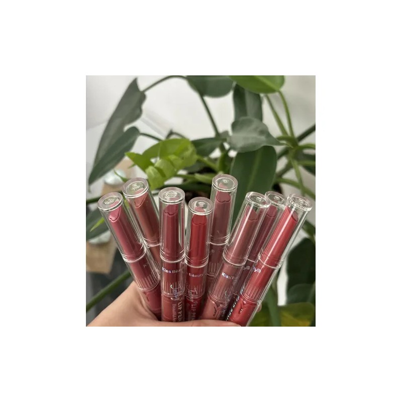 Set De 8 Labiales Lipstick Oil Click Hidratantes Con Brillo