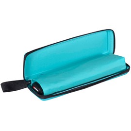 Knirps Ultra US.050 Slim Manual Pocket Umbrella - Ultra Light and Flat - Storm Resistant - Windproof - 21 cm, Aqua with EVA case