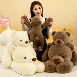 SNOWOLF Weighted Plush Throw Pillow, 23.6" White Bear, Super Cute Kawaii Plushie Polar Bear Hugging Toys Gifts for Boys Girls Adults, 60cm