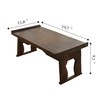 Timwooly Japanese Wood Floor Table with Foldable Legs - Coffee