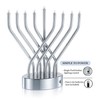 The Dreidel Company Hanukkah Silver Menorah Low Voltage Battery Powered