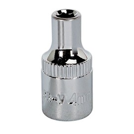 Sealey SP1404 Walldrive Fully Polished Socket, 1/4" Square Drive, 4mm