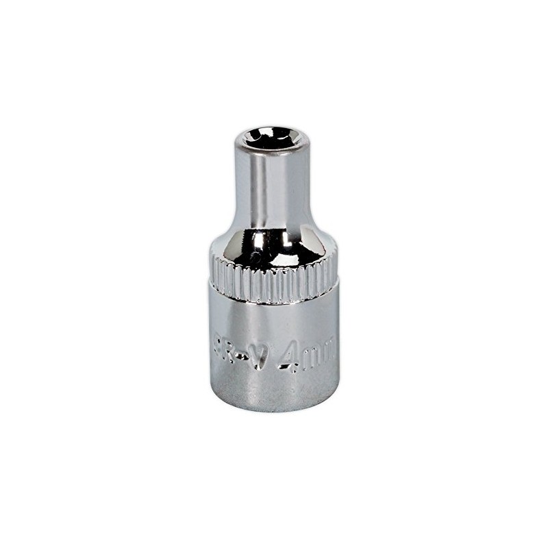Sealey SP1404 Walldrive Fully Polished Socket, 1/4" Square Drive, 4mm