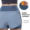NIHO Pantalones Cortos para Correr para Mujer, Cintura Alta elástica,