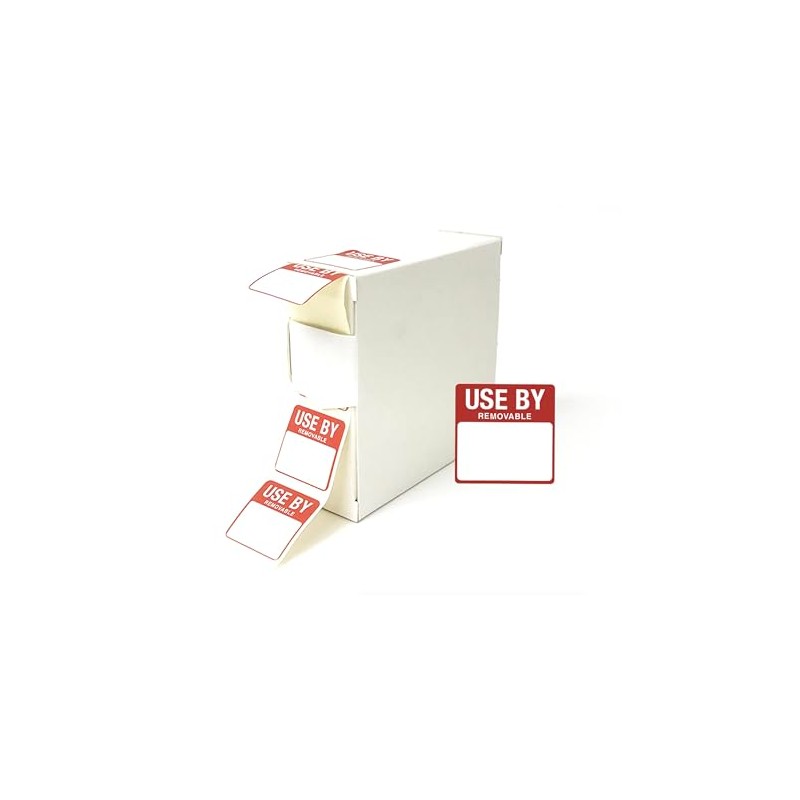 Use by Food Labels Date DY054 25x25mm 1000 Labels Box