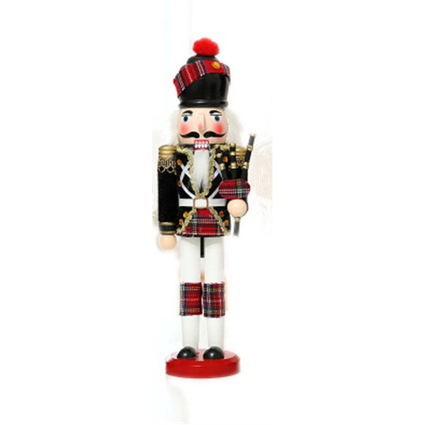 Scotland Style Nutcracker Soldier Bagpipes Christmas Ornament Gifts Holidays Presents 12 inches Tall
